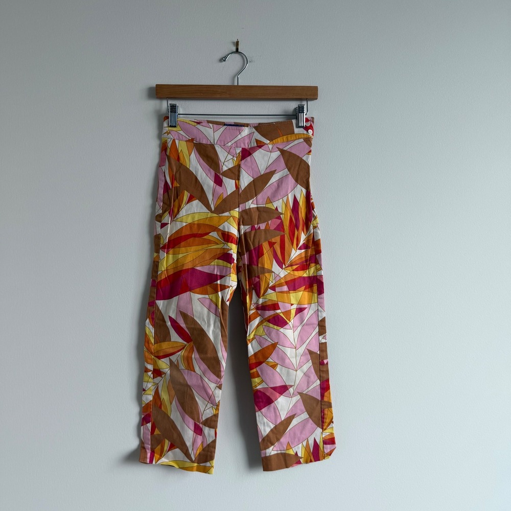 Vintage Y2K Tori Richard Honolulu Print Capris Size 2
